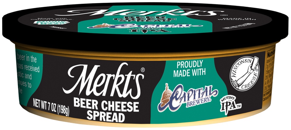 slide 1 of 3, Merkt's Beer Cheese Spread, 7 oz