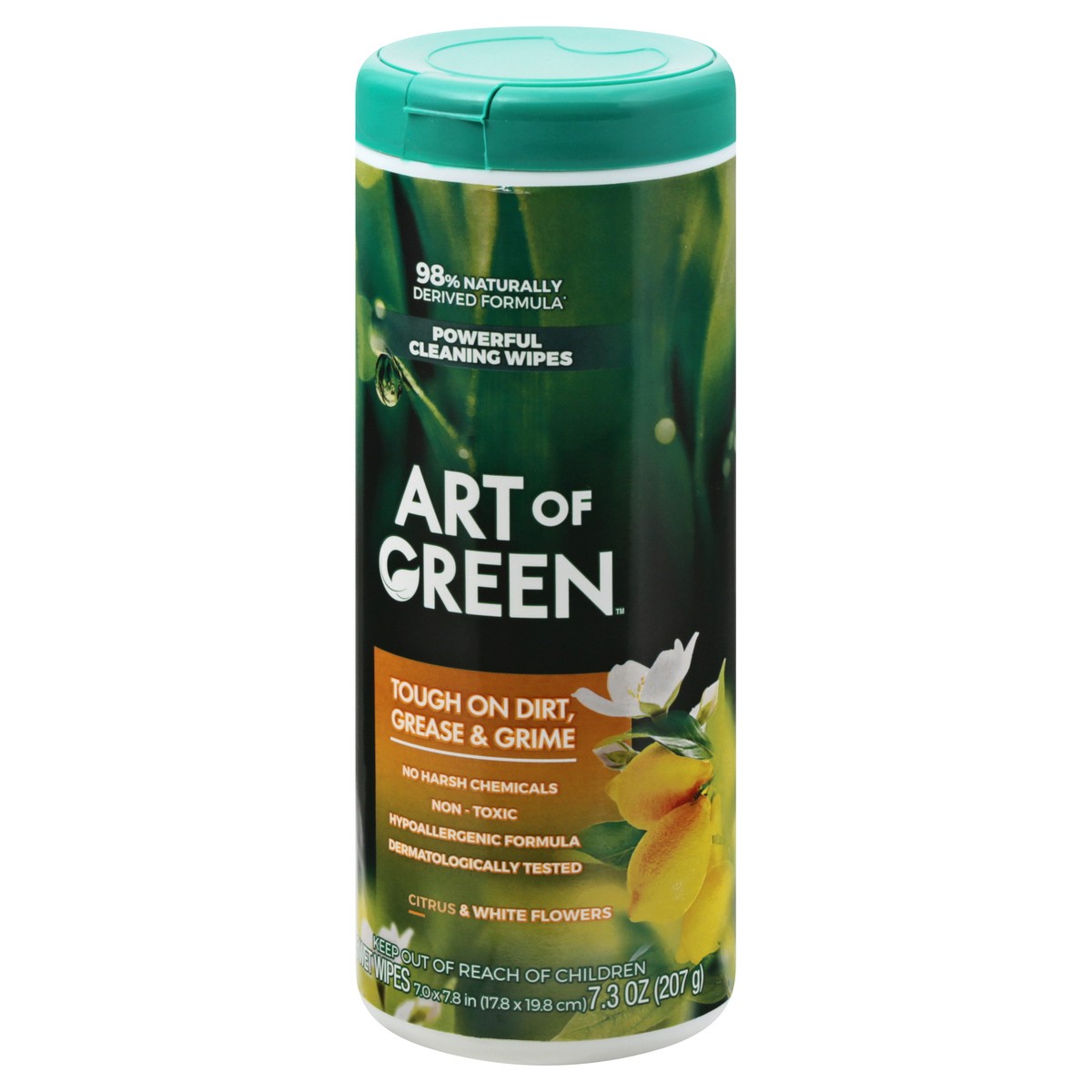 slide 3 of 9, Art of Green Powerful Citrus & White Flowers Cleaning Wipes 35 ea, 35 ct