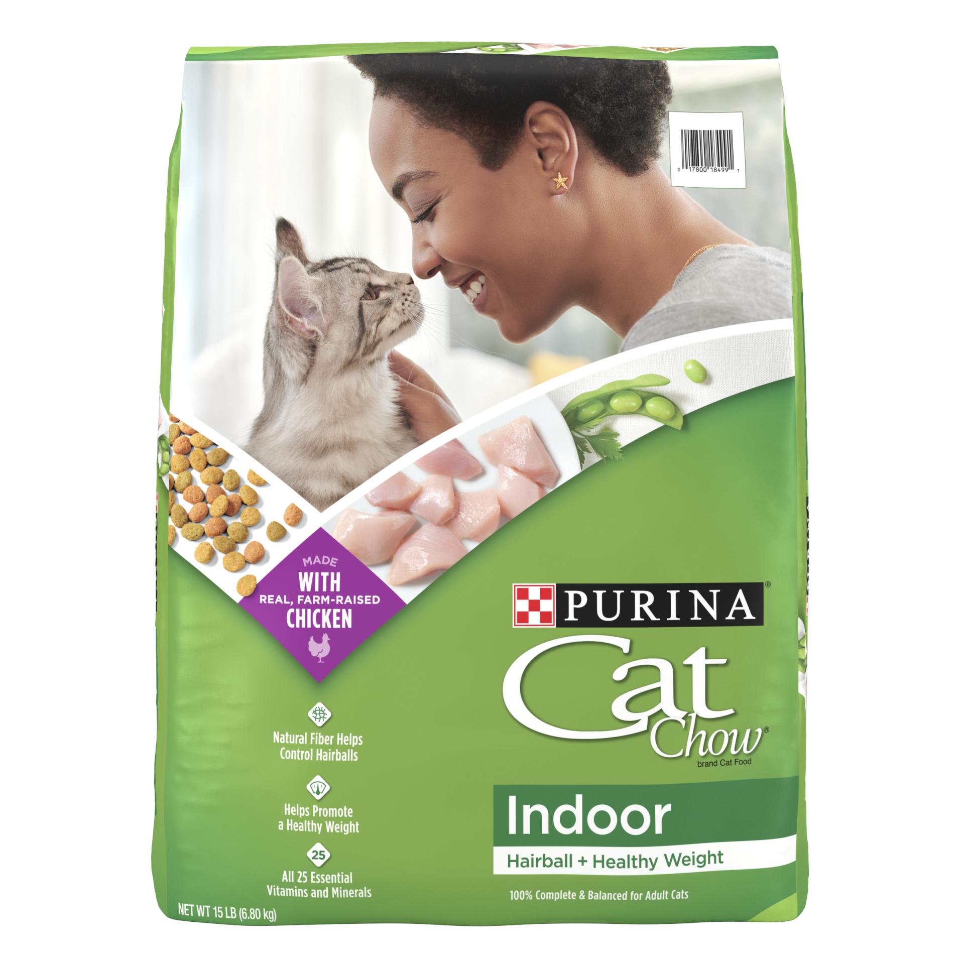 slide 1 of 5, Cat Chow Purina Cat Chow Indoor with Chicken Adult Complete & Balanced Dry Cat Food - 15lbs, 15 lb