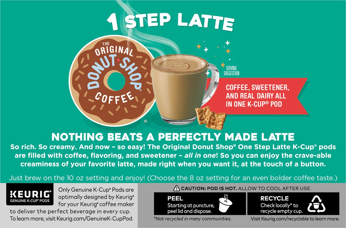 slide 4 of 10, The Original Donut Shop One Step Cinnamon Toast Crunch Latte, Keurig Single Serve K-Cup Pods, 10 Count, 10 ct