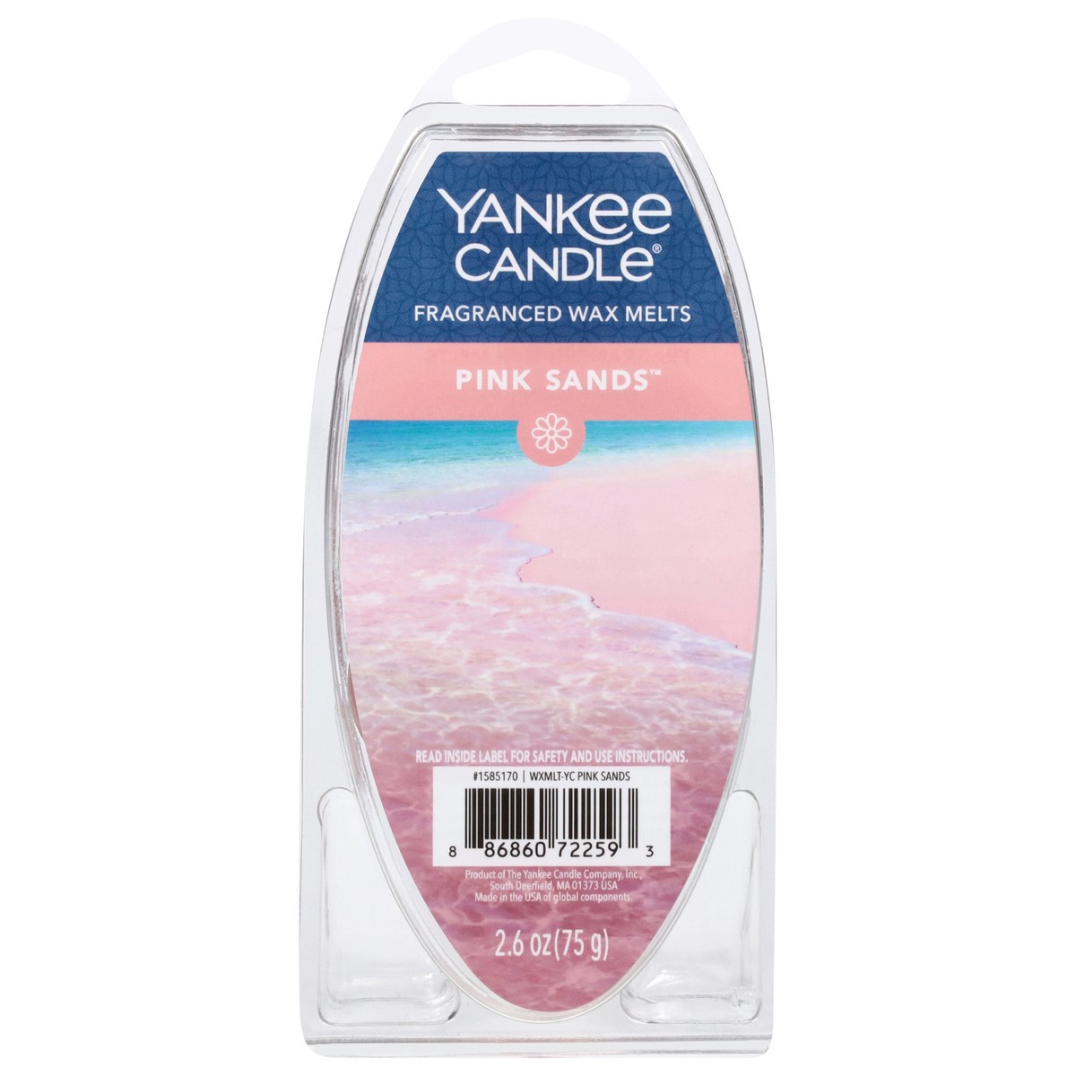 slide 1 of 9, Yankee Candle Fragranced Pink Sands Wax Melts 2.6 oz, 2.60 ct