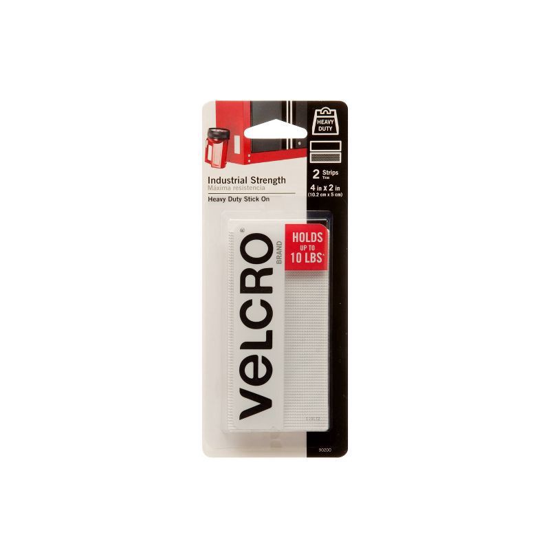 slide 1 of 5, VELCRO 4" x 2" Industrial Strength Strips, 4 in