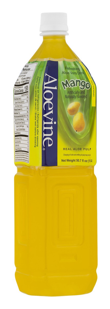 slide 9 of 11, Aloevine Refreshing Mango Aloe Vera Drink - 50.7 fl oz, 50.7 fl oz