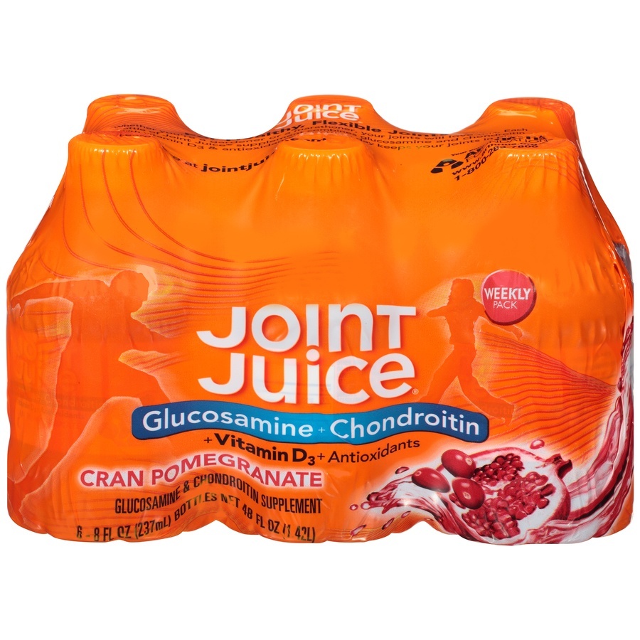 slide 1 of 4, JointJuice Cran-Pomegranate Glucosamine Chondroitin, 6 ct; 8 fl oz