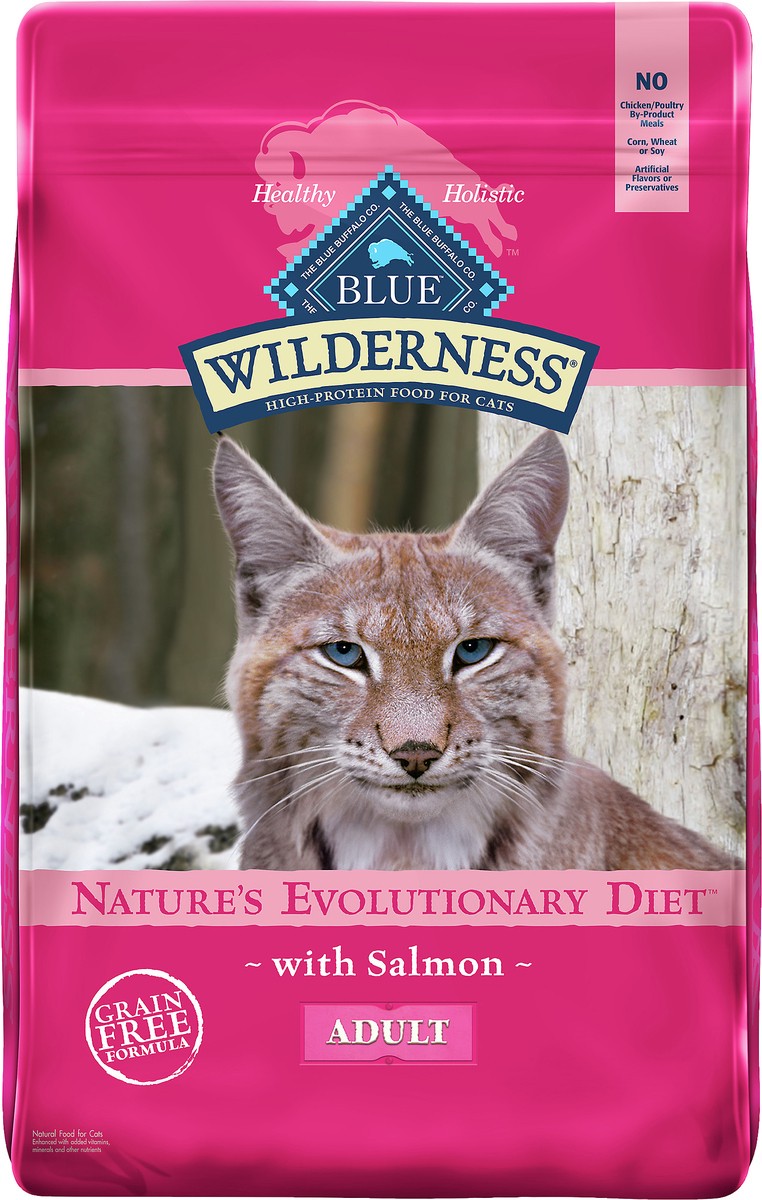 slide 7 of 7, Blue Buffalo Blue Wilderness Nature's Evolutionary Diet Adult with Salmon Cat Food 9.5 lb, 9.5 lb