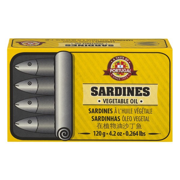 slide 1 of 1, A Taste Of Portugal A Tste Of Prtgl Fsh Whl Sardines Veg Oil - 4.2 OZ, 4.2 oz