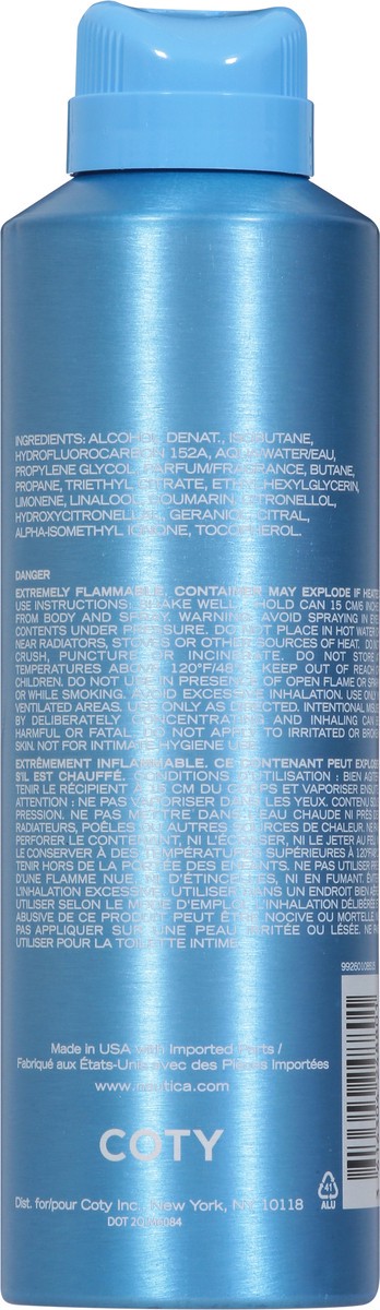 slide 13 of 13, Nautica Deodorizing Pure Blue Body Spray 6.0 oz, 6 oz