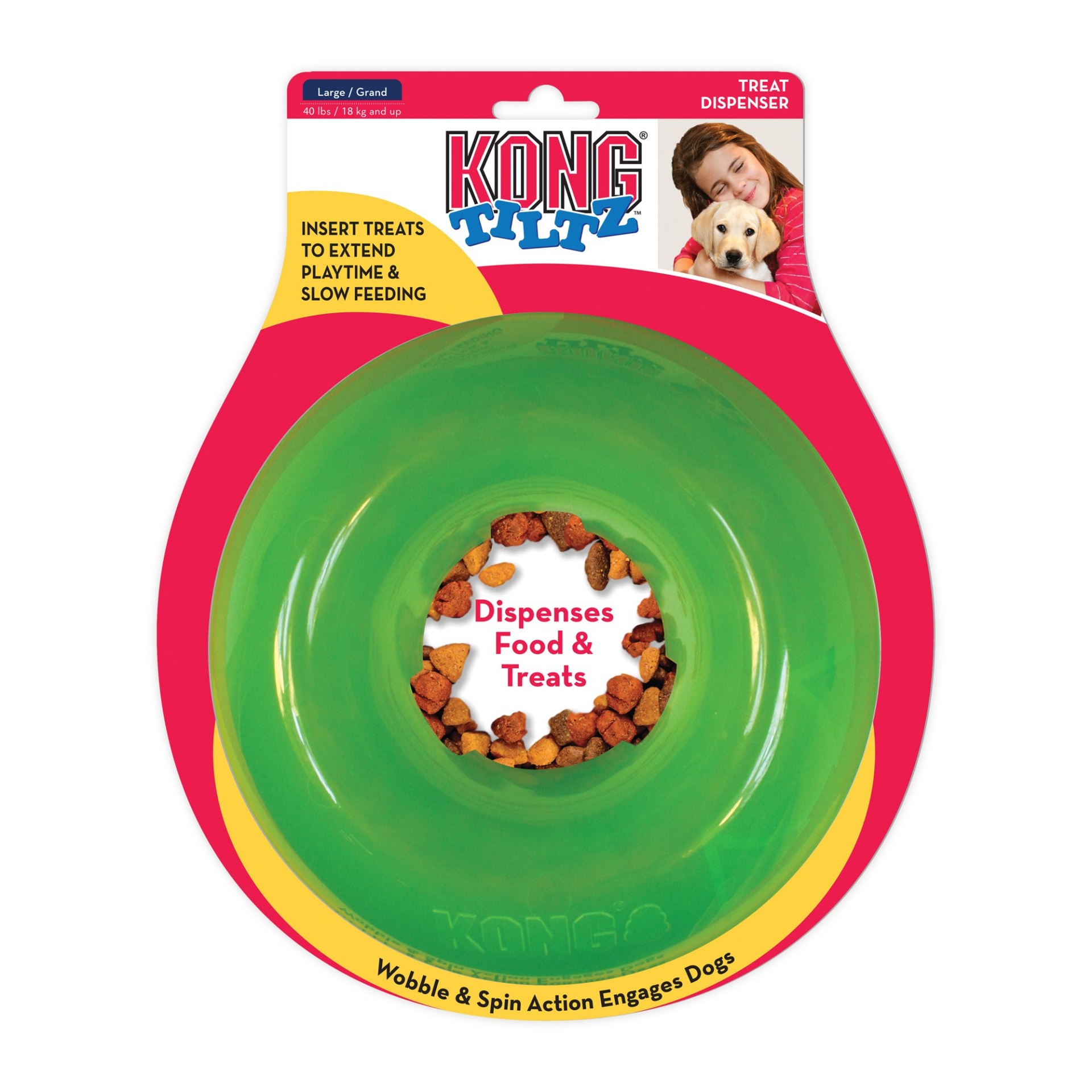 slide 1 of 1, KONG Tiltz Treat Dispenser Dog Toys, LG