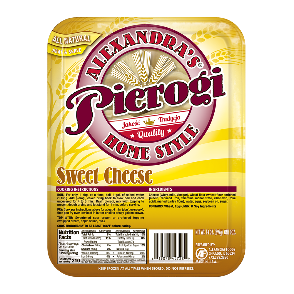 slide 1 of 1, Alexander & Hornung Alexandras Cheese Pierogi, 14 oz