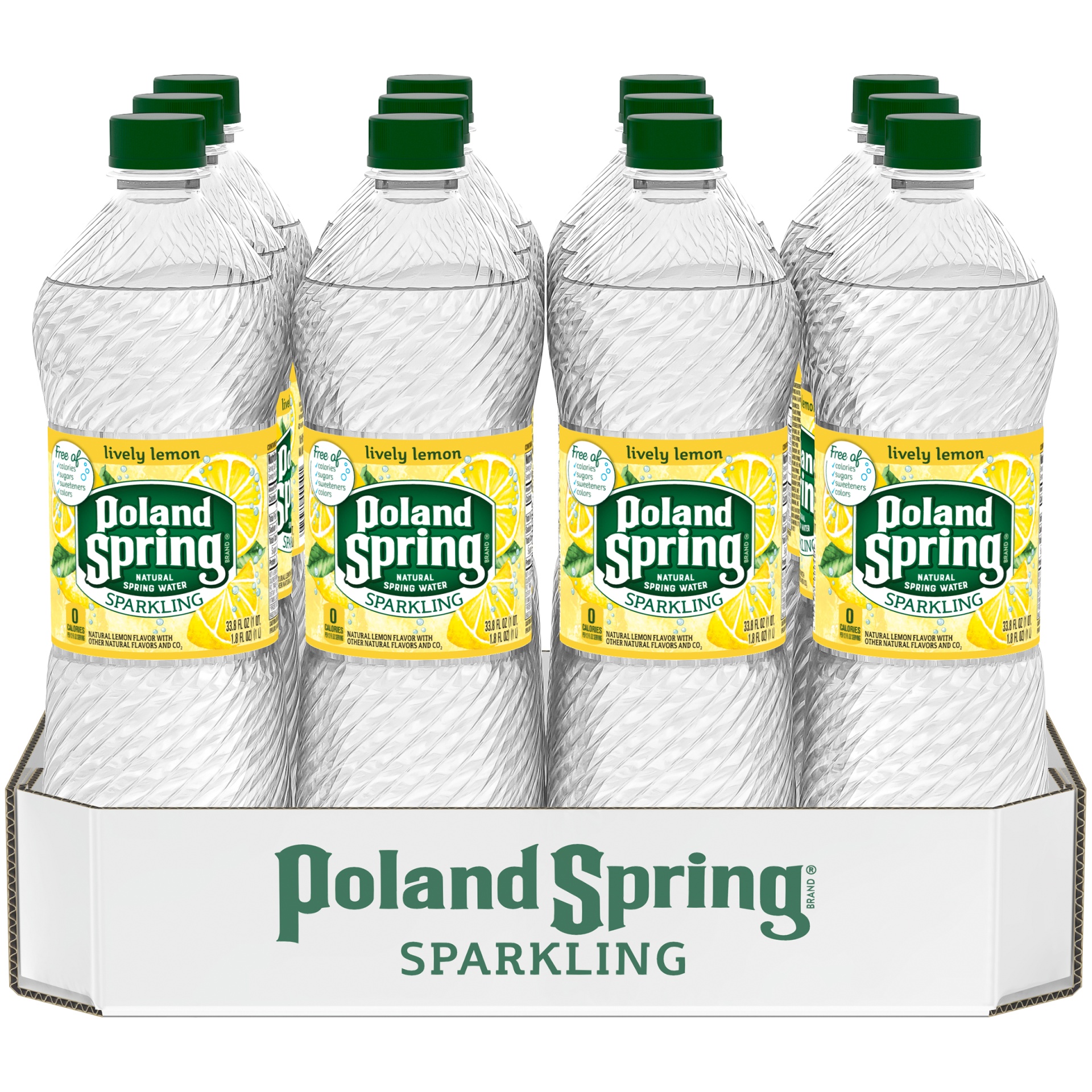 Poland Spring Lemon Sparkling Water 12 ct; 33.8 fl oz Shipt
