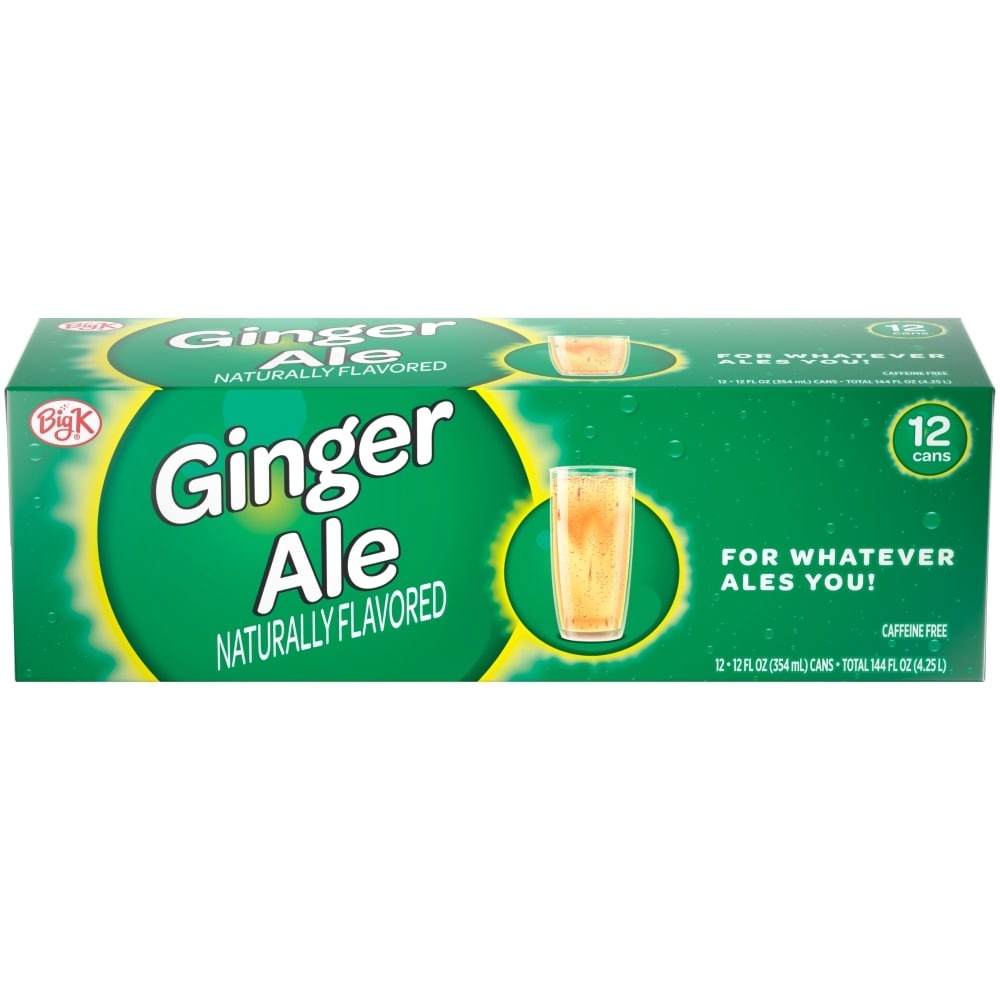 slide 1 of 1, Big K Ginger Ale Soda, 12 ct; 12 fl oz