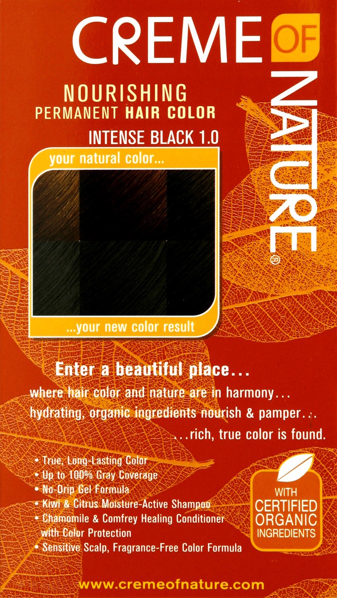 slide 5 of 5, Creme of Nature Exotic Shine Hair Color with Argan Oil, Intense Black, 1 ct
