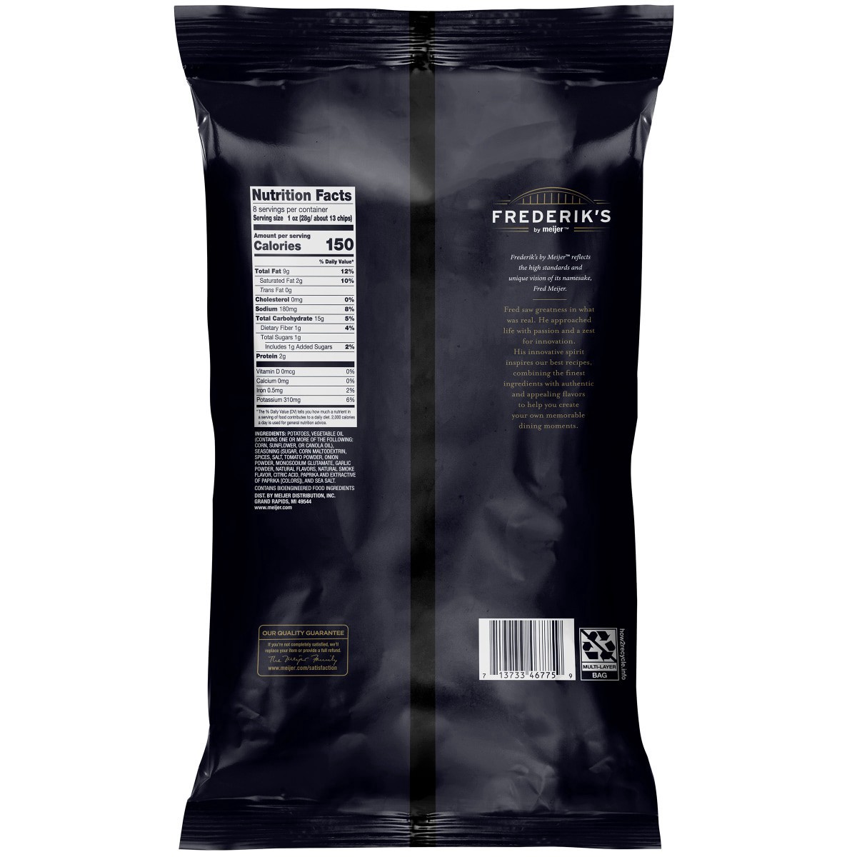 slide 5 of 5, FREDERIKS BY MEIJER Frederik's by Meijer Crinkle Kettle Chips Sweet Heat BBQ, 8 oz