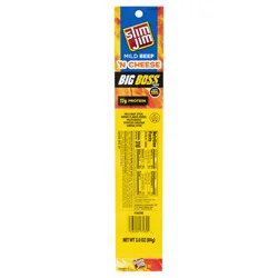Slim Jim Big Boss Size Mild Beef and Cheese Stick, 3 OZ Meat Snacks