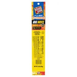 Slim Jim Big Boss Size Mild Beef and Cheese Stick, 3 OZ Meat Snacks