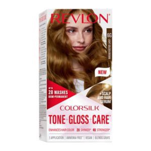 slide 1 of 1, Revlon ColorSilk 6G Light Golden Brown Tone + Gloss + Care Demi-Permanent Hair Color 1 ea, 1 ct