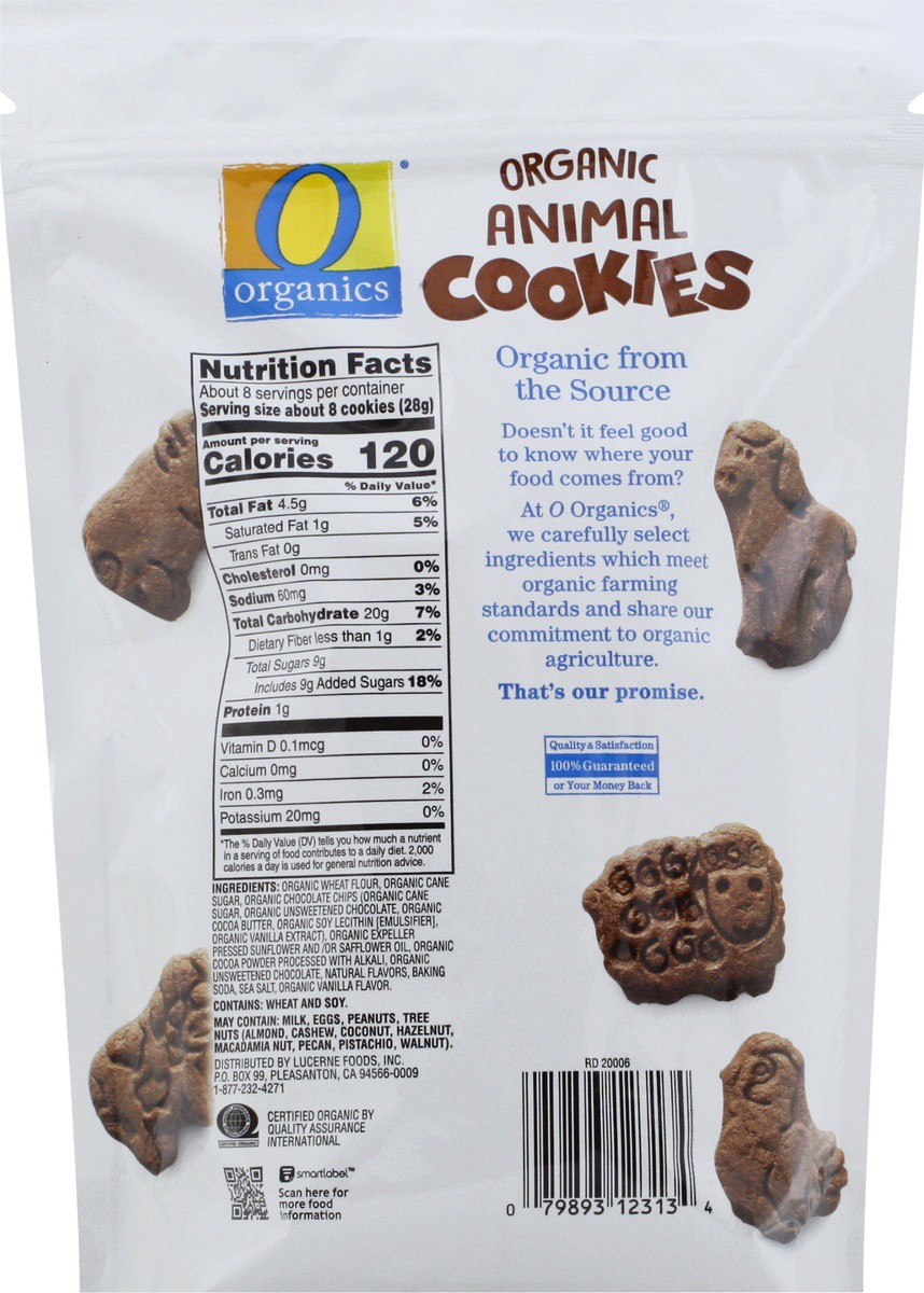 slide 4 of 9, O Organics Cookies Animal Chocolate, 8 oz