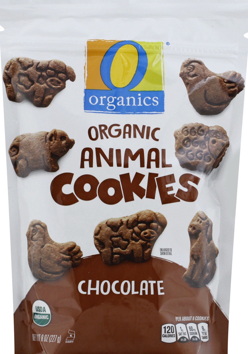 slide 6 of 9, O Organics Cookies Animal Chocolate, 8 oz