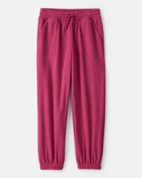 Oshkosh Girls DayDream Fleece Knit Drawstring Joggers - Pink Fuchsia 14