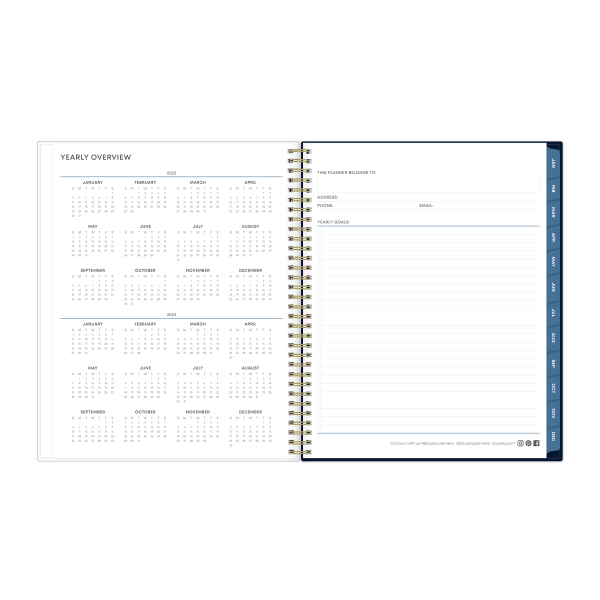 slide 4 of 5, Blue Sky Nightfall Clear Weekly/Monthly Pp Safety Wirebound Planner, 8-1/2'' X 11'', Multicolor, January To December 2022, 1 ct