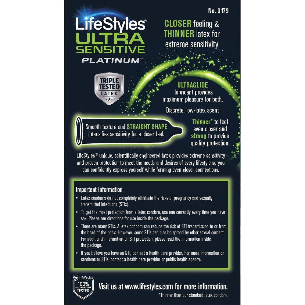 slide 2 of 4, LifeStyles Ultra Sensitive Platinum condoms, 12 ct