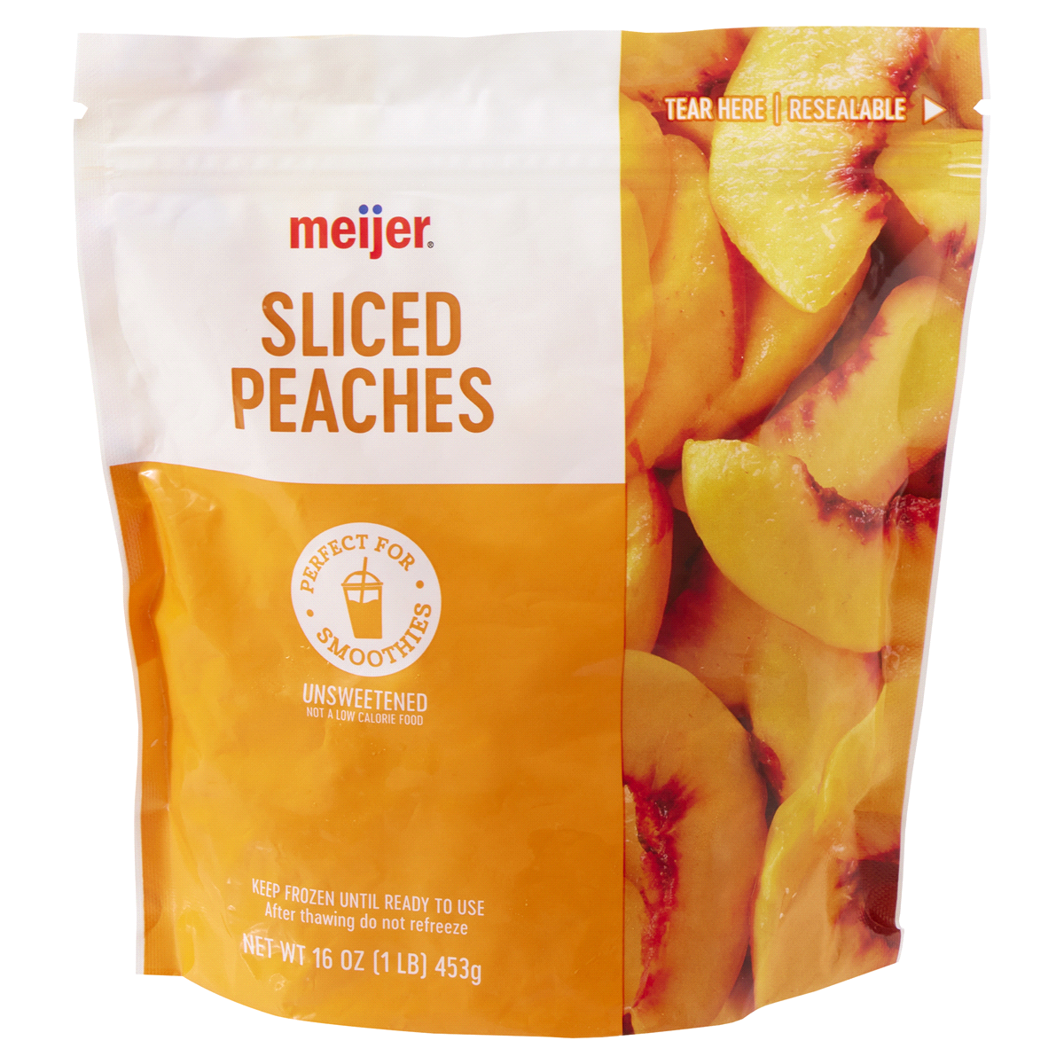 slide 1 of 5, Meijer Frozen Sliced Peaches, 16 oz