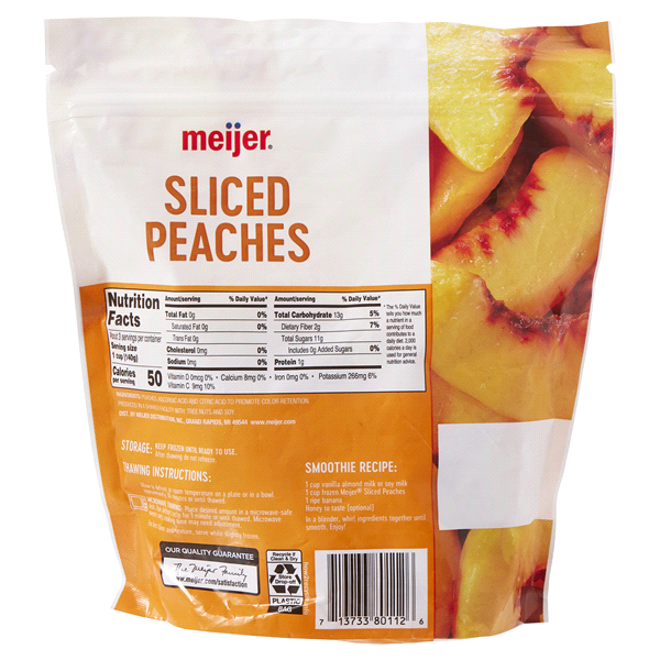slide 2 of 5, Meijer Frozen Sliced Peaches, 16 oz
