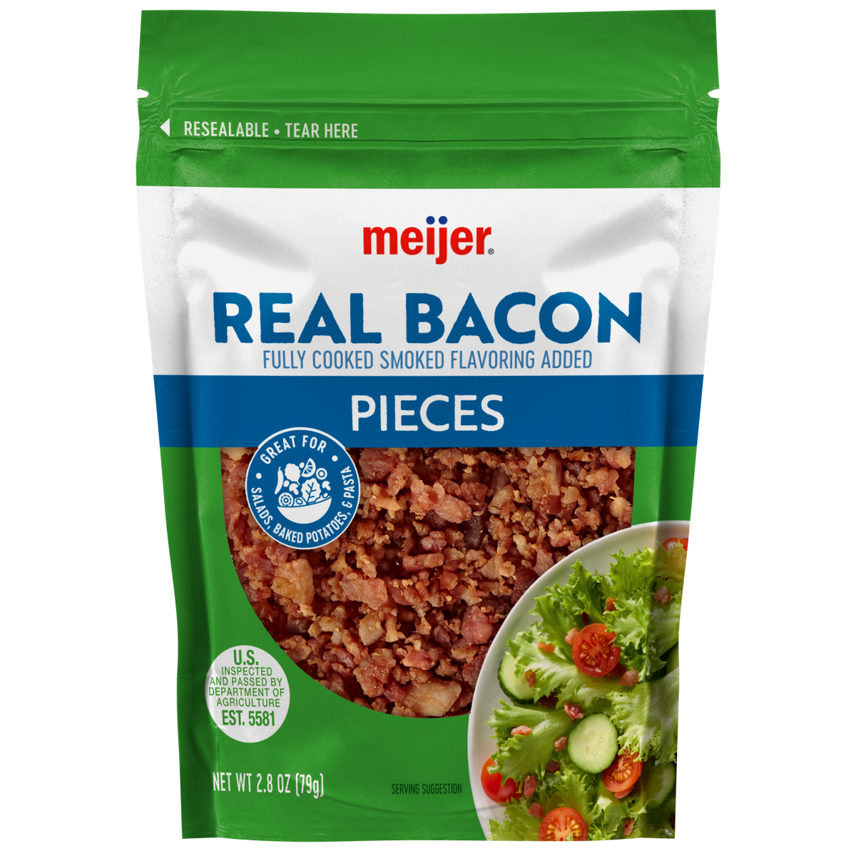 slide 1 of 5, Meijer Real Bacon Pieces, 2.5 oz