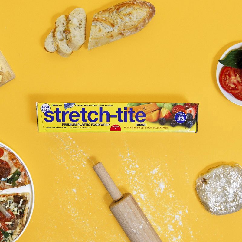 slide 3 of 6, Stretch-tite Plastic Wrap, 250 sq ft