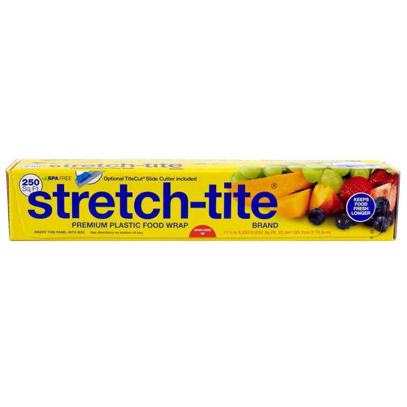 slide 1 of 6, Stretch-tite Plastic Wrap, 250 sq ft