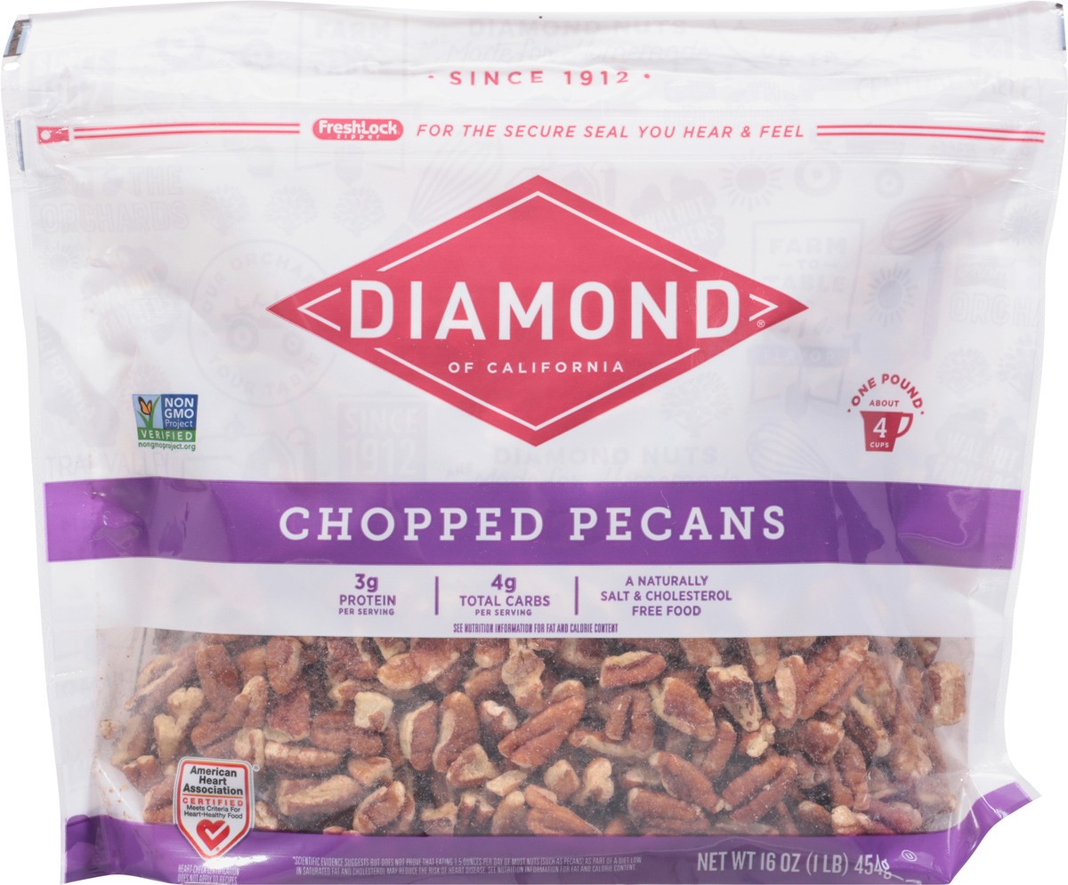 slide 2 of 9, Diamond of California Chopped Pecans 16 oz, 16 oz