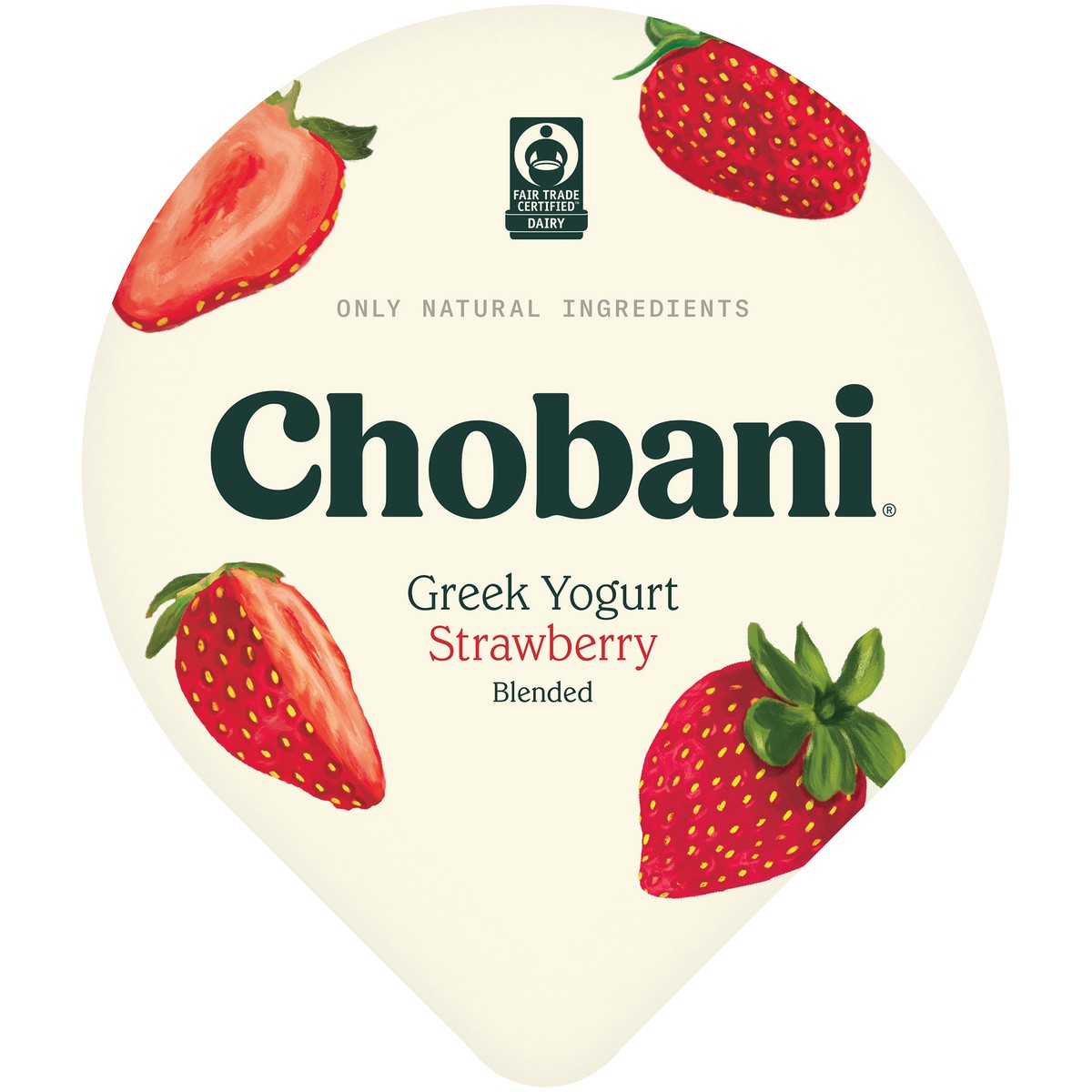 slide 5 of 9, Chobani Yogurt, Greek, Non-Fat, Strawberry, Blended, 32 oz