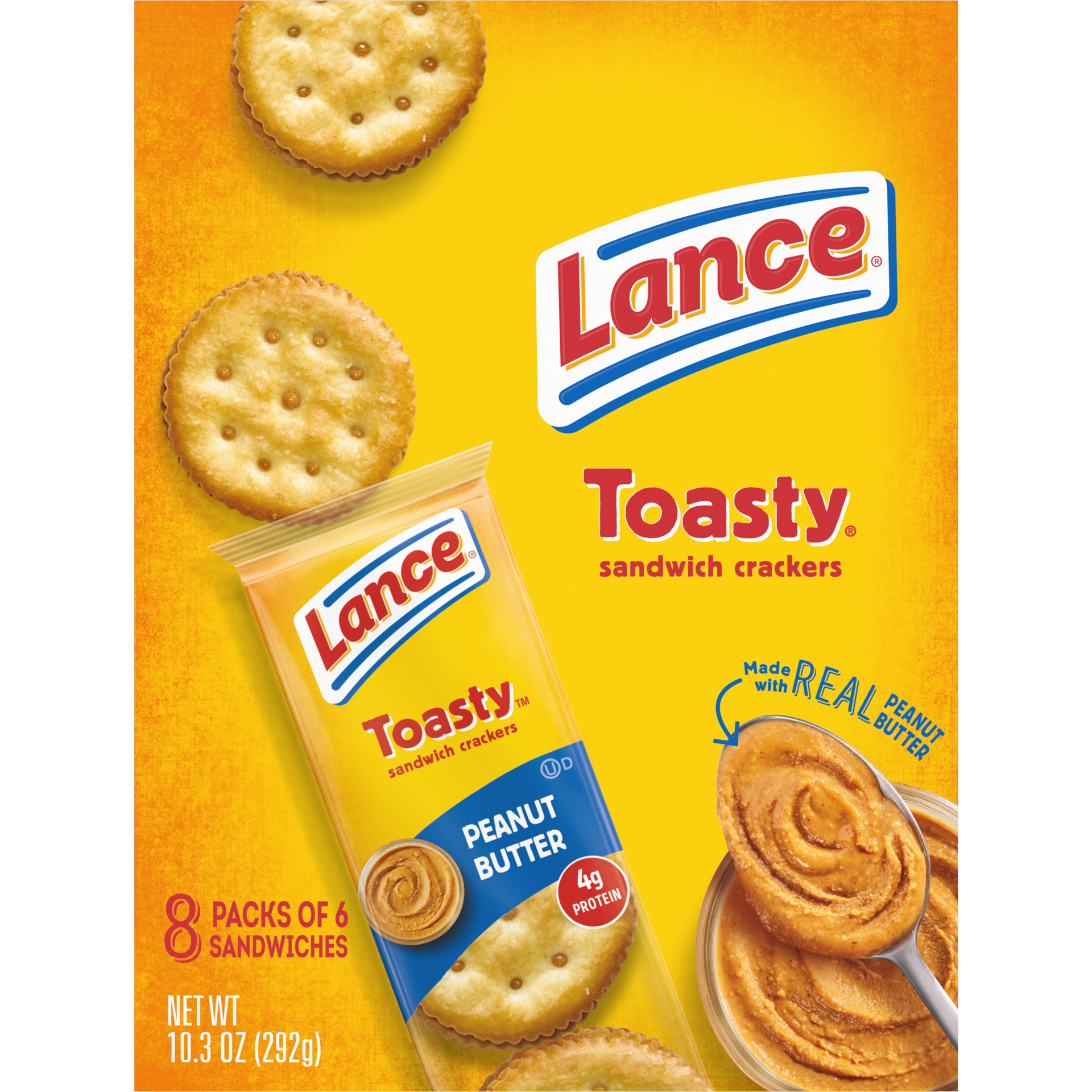 slide 3 of 5, Lance Toasty Peanut Butter Sandwich Crackers, 8 ct
