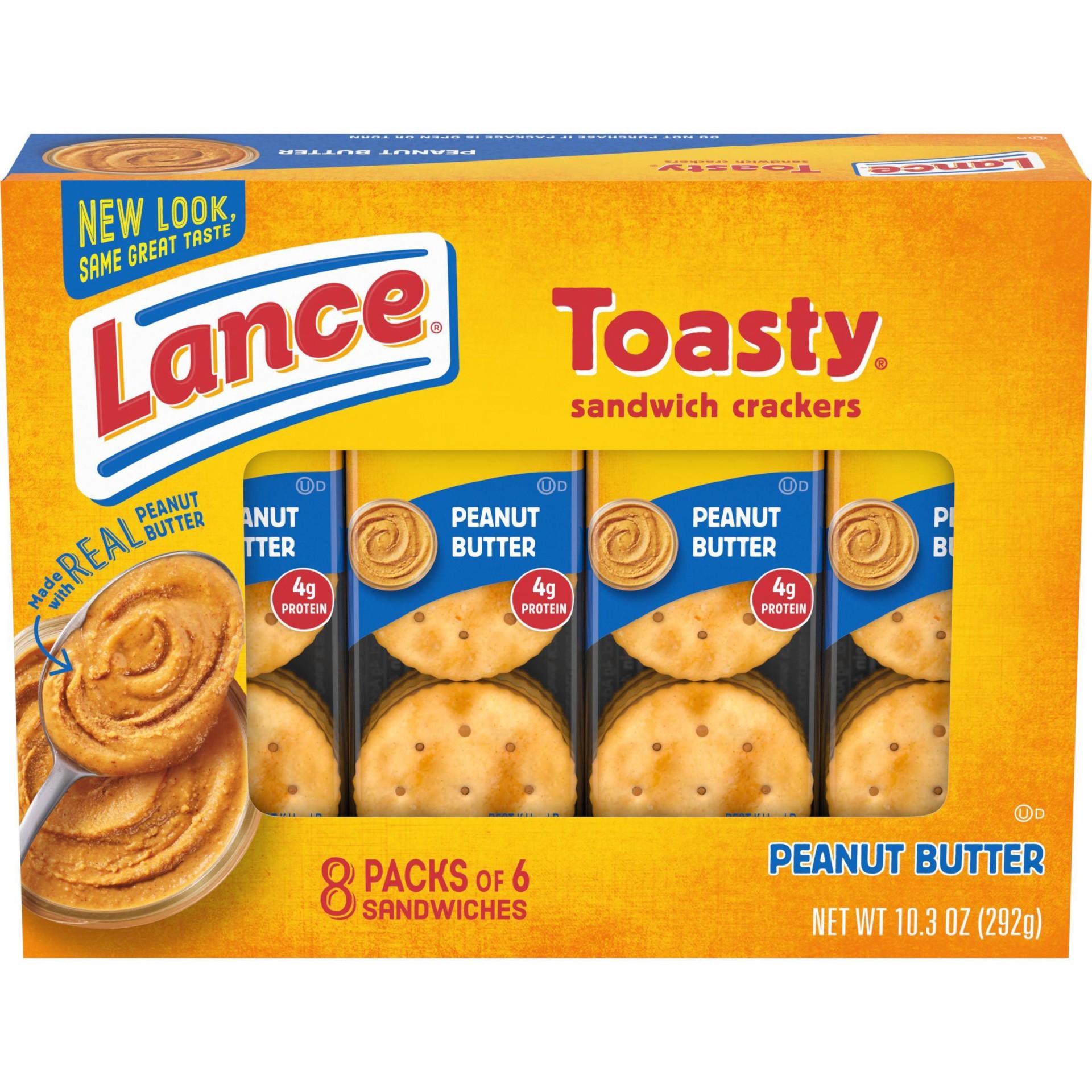 slide 1 of 5, Lance Toasty Peanut Butter Sandwich Crackers, 8 ct