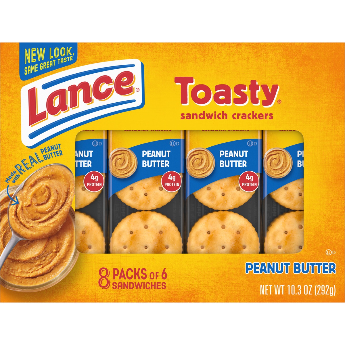 slide 9 of 11, Lance Toasty Peanut Butter Sandwich Crackers, 8 ct; 1.29 oz