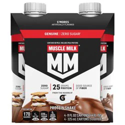 Muscle Milk Genuine Protein Shake S''Mores Artificially Flavored 11 Fl Oz 4 Count
