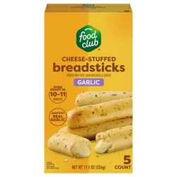 Food Club Cheese-Stuffed Garlic Breadsticks, 5 Each