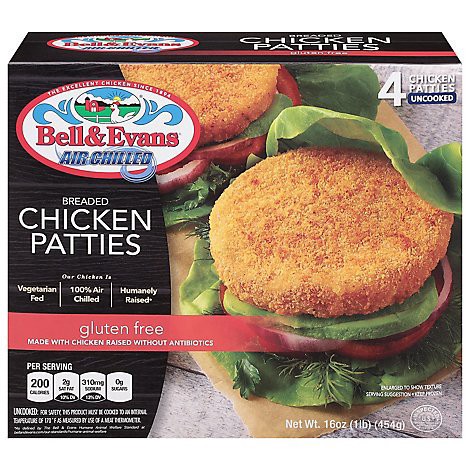 slide 1 of 1, Bell & Evans Breaded Chicken Patties - 12 Oz, 12 oz
