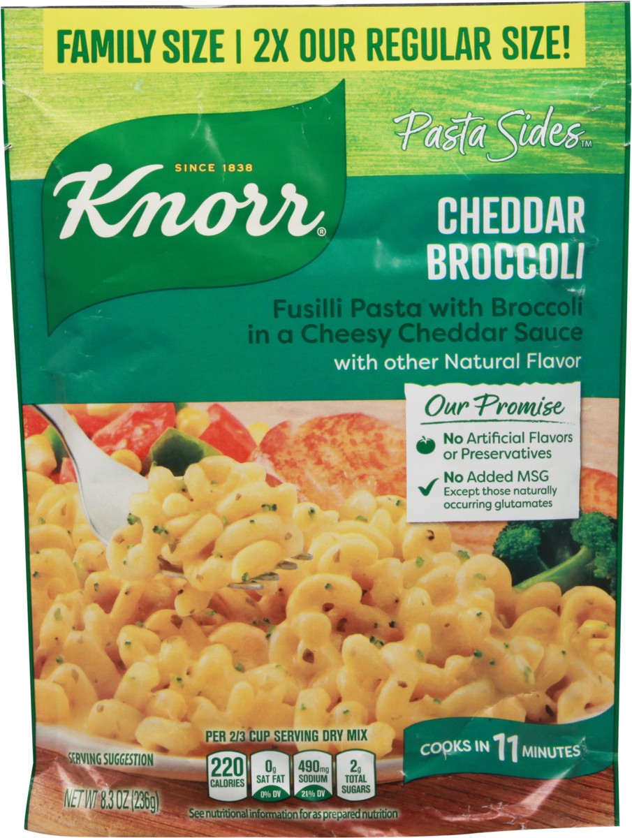 slide 1 of 9, Knorr Family Size Cheddar Broccoli Pasta Sides 8.3 oz, 8.60 oz