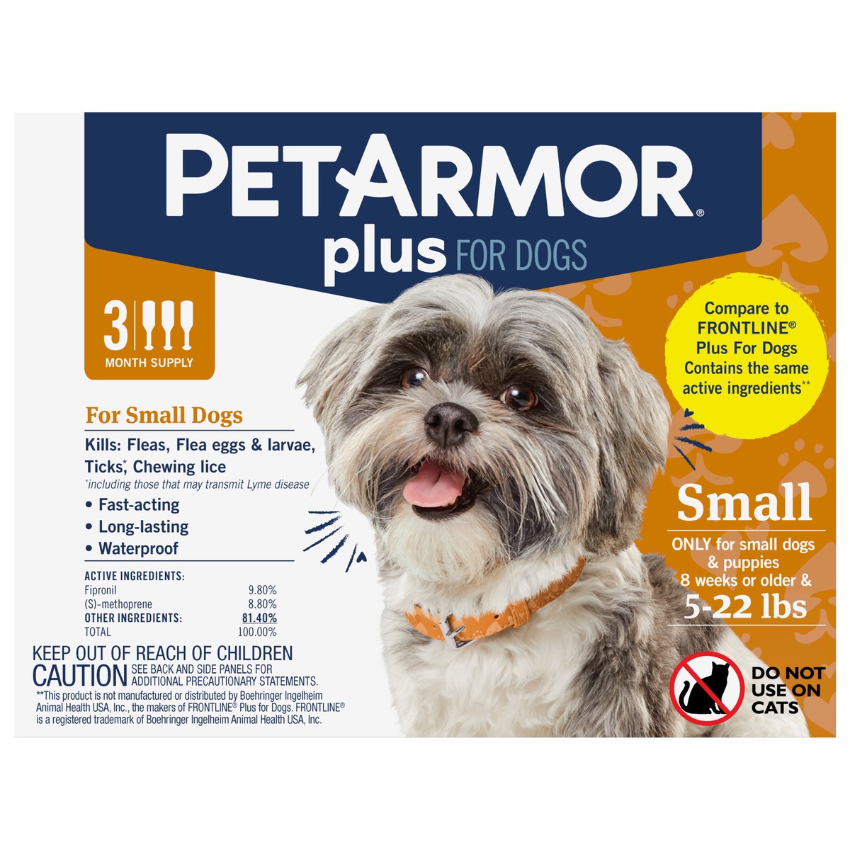 slide 1 of 2, PetArmor Plus F&T SO Dog 5-22LB 3CT, 3 ct