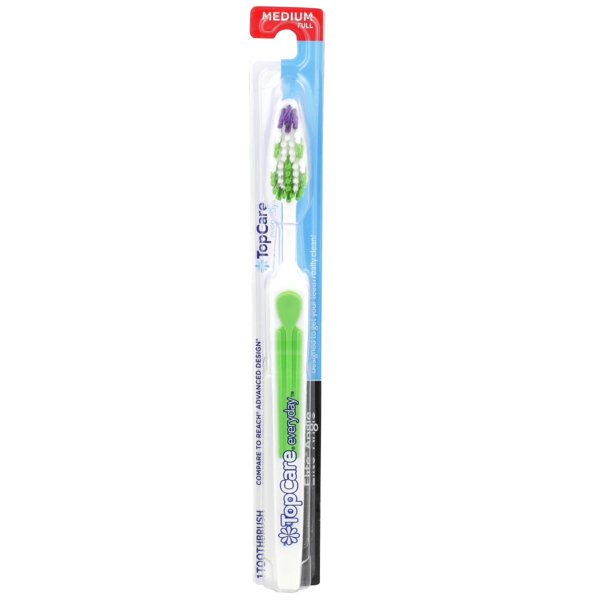 slide 1 of 8, TopCare Elite Med Toothbrush, 1 ct