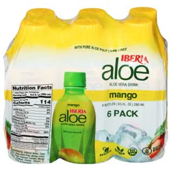 Iberia Mango Aloe Vera Drink - 6 x 9.5 fl oz Bottles