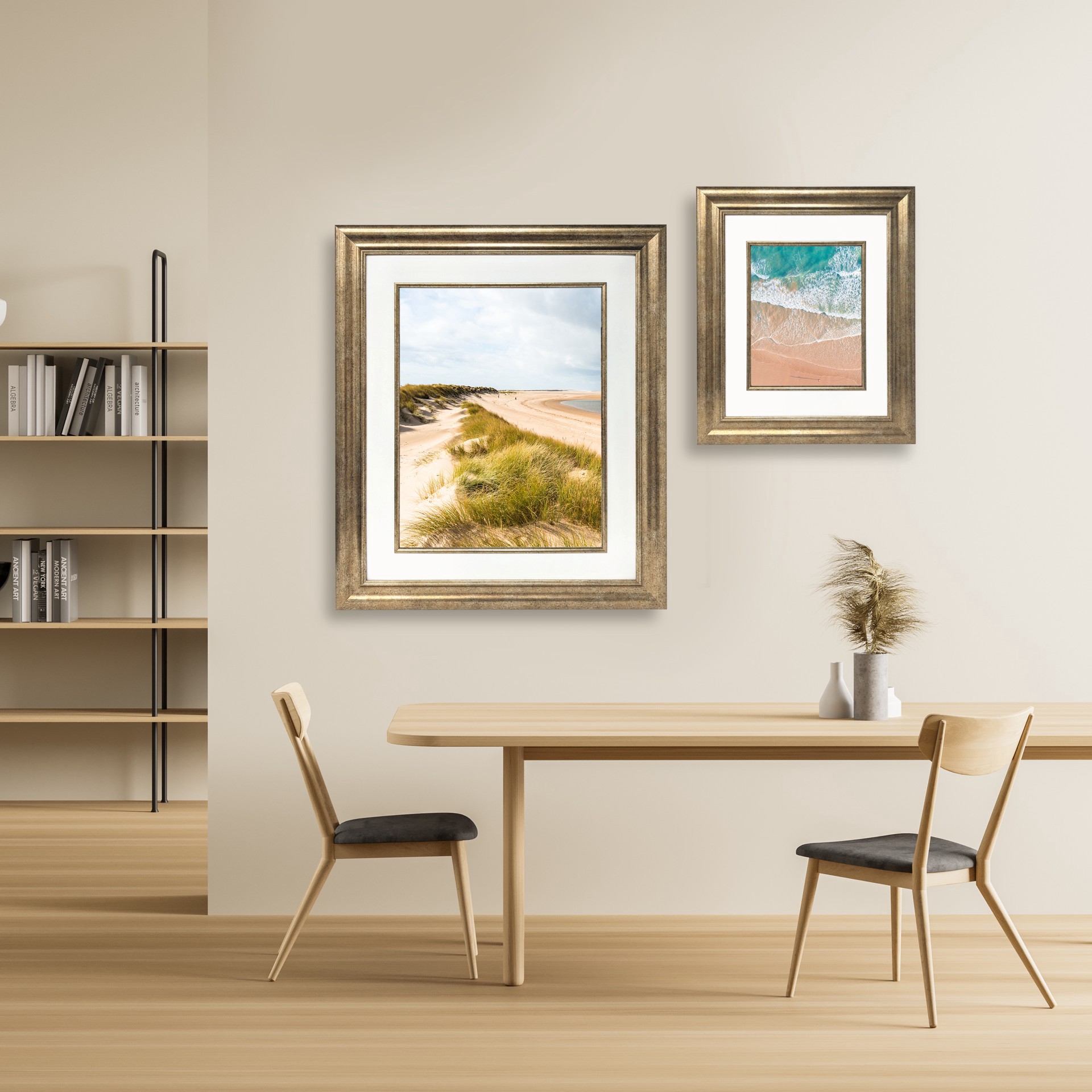 slide 3 of 6, Home Champagne Gold Frame With Beveled Mat By Studio Decor, 18 in x 24 in mat