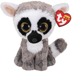 TY Linus - Gray & White Lemur Beanie Boos Plush