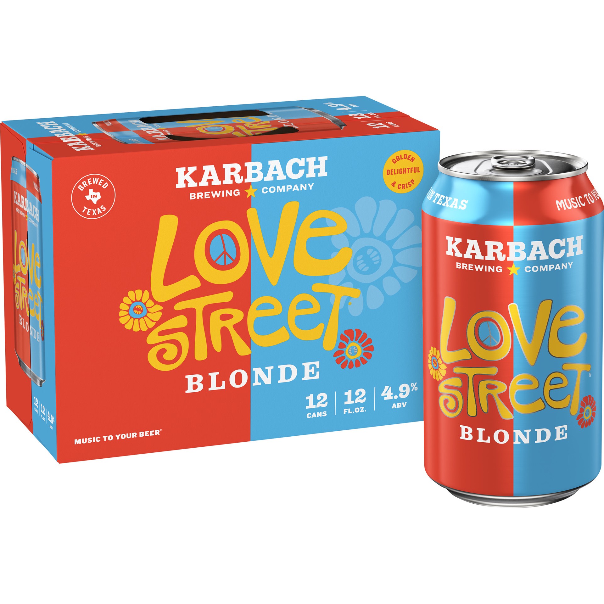 slide 3 of 3, Karbach Brewing Company Karbach Brewing Co. Love Street Blonde Beer, 12 Pack 12 FL OZ Cans, 12 ct