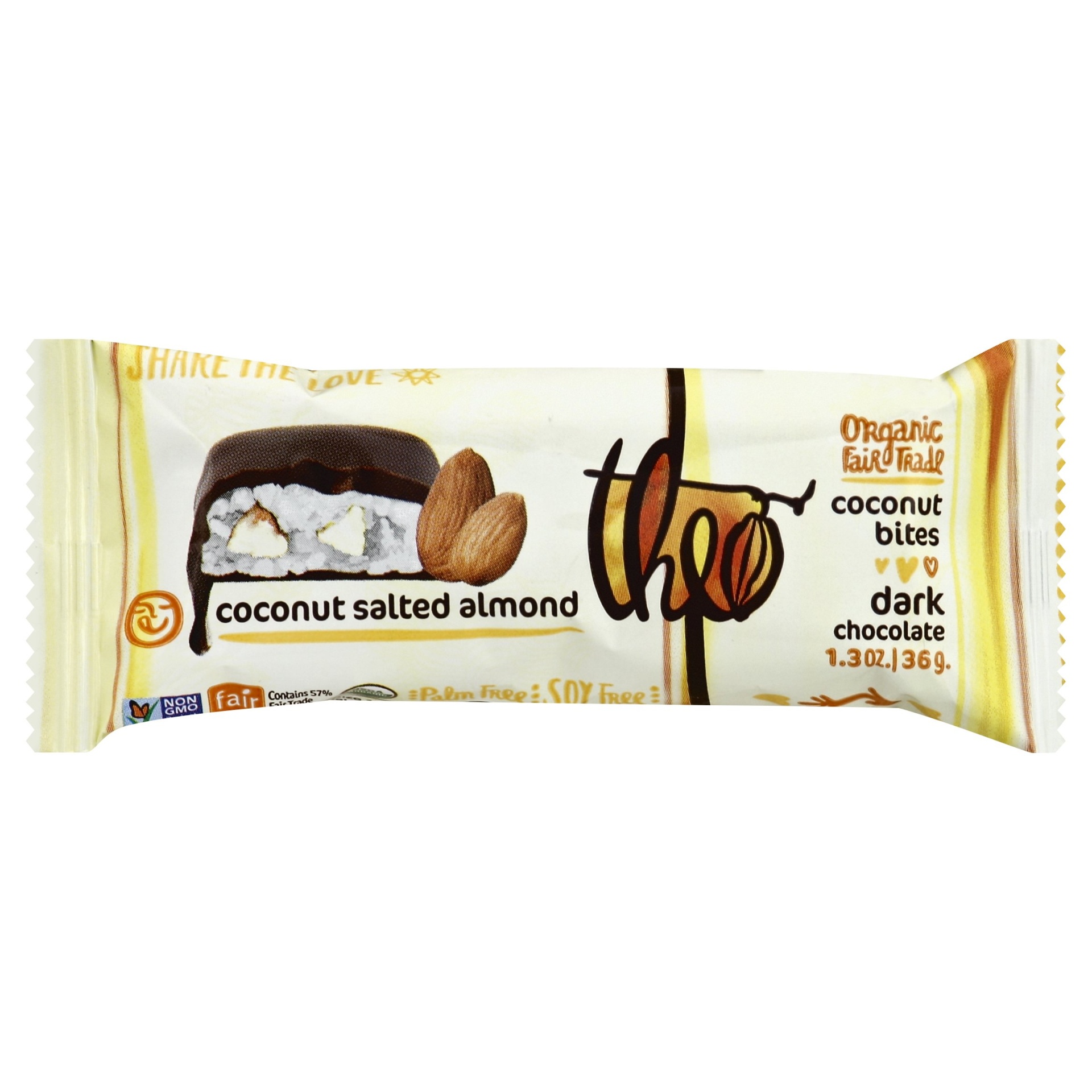 Theo Chocolate Organic Coconut Salted Almond Bites (12x1.3 OZ) main image 0