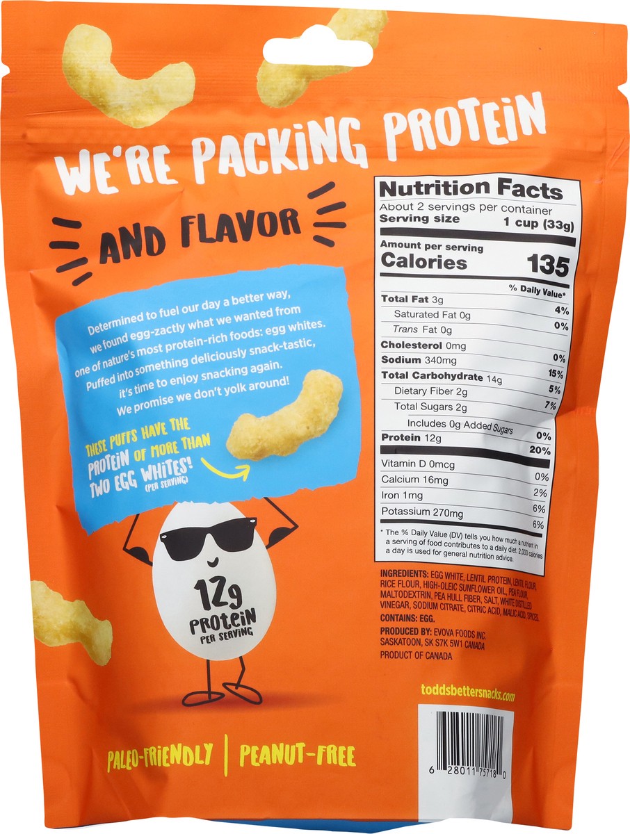 slide 14 of 14, Todd's Better Snacks Egg-Cellent Sea Salt & Vinegar Flavor Protein Puffs 2.5 oz, 2.5 oz