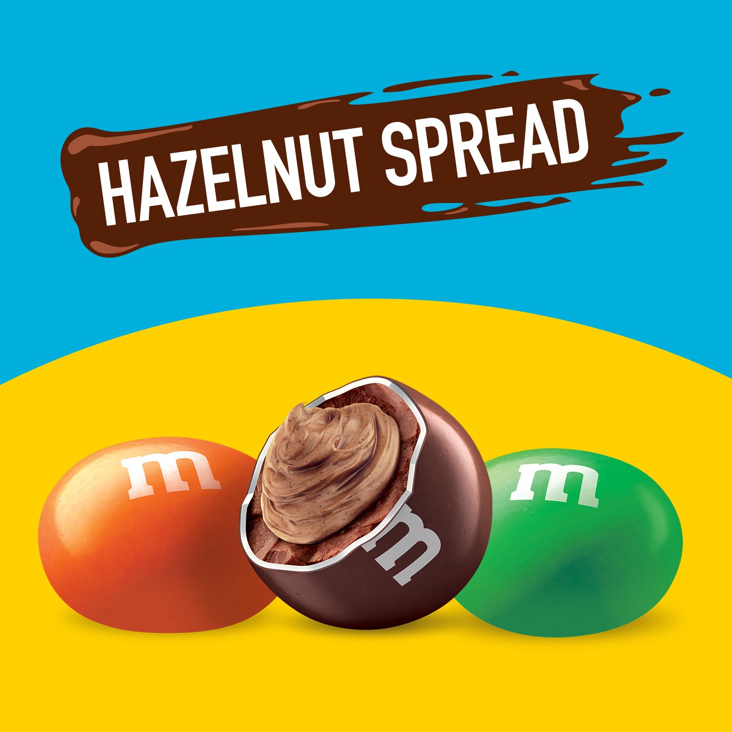 slide 3 of 5, M&M's Hazelnut Spread Full Size Chocolate Candy Packs, 1.35-Ounce Pouch, 1.35 oz