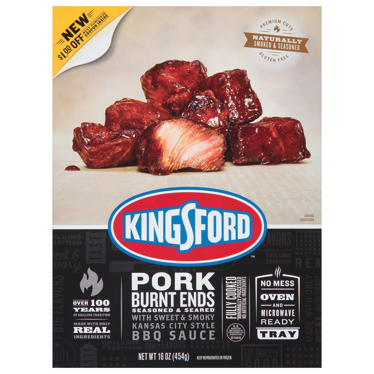 slide 5 of 14, Kingsford Seasoned & Seared Burnt Ends Pork 16 oz, 16 oz