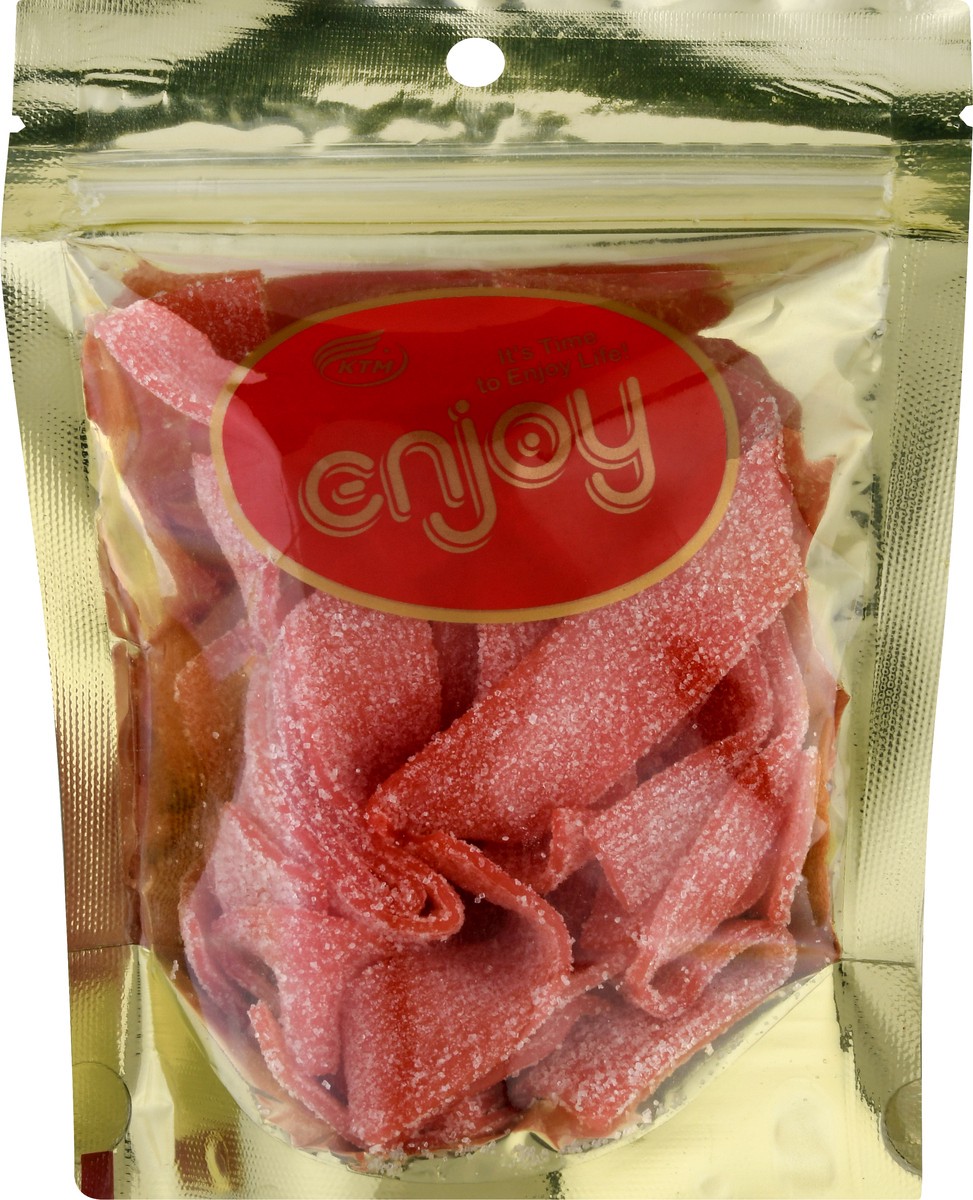 slide 9 of 10, Enjoy Sour Strawberry Belts Gold Bag, 